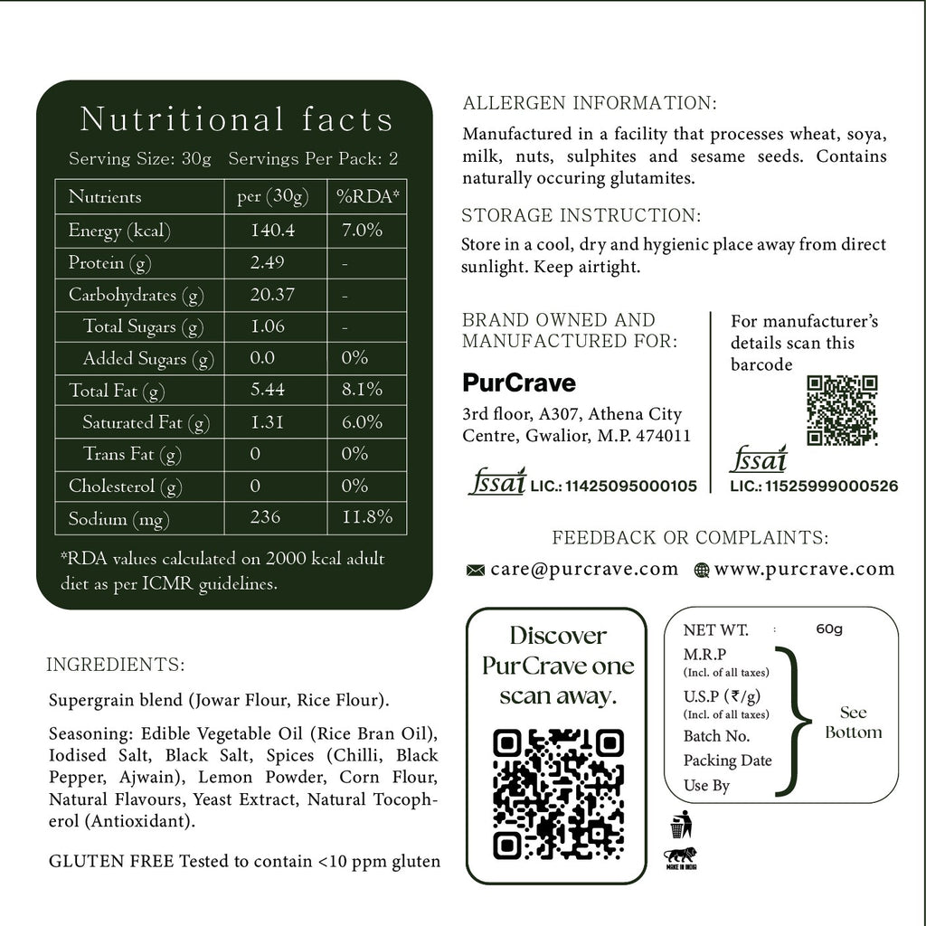 SUPERGRAIN BITES - Sea salt & cracked pepper flavour 60g