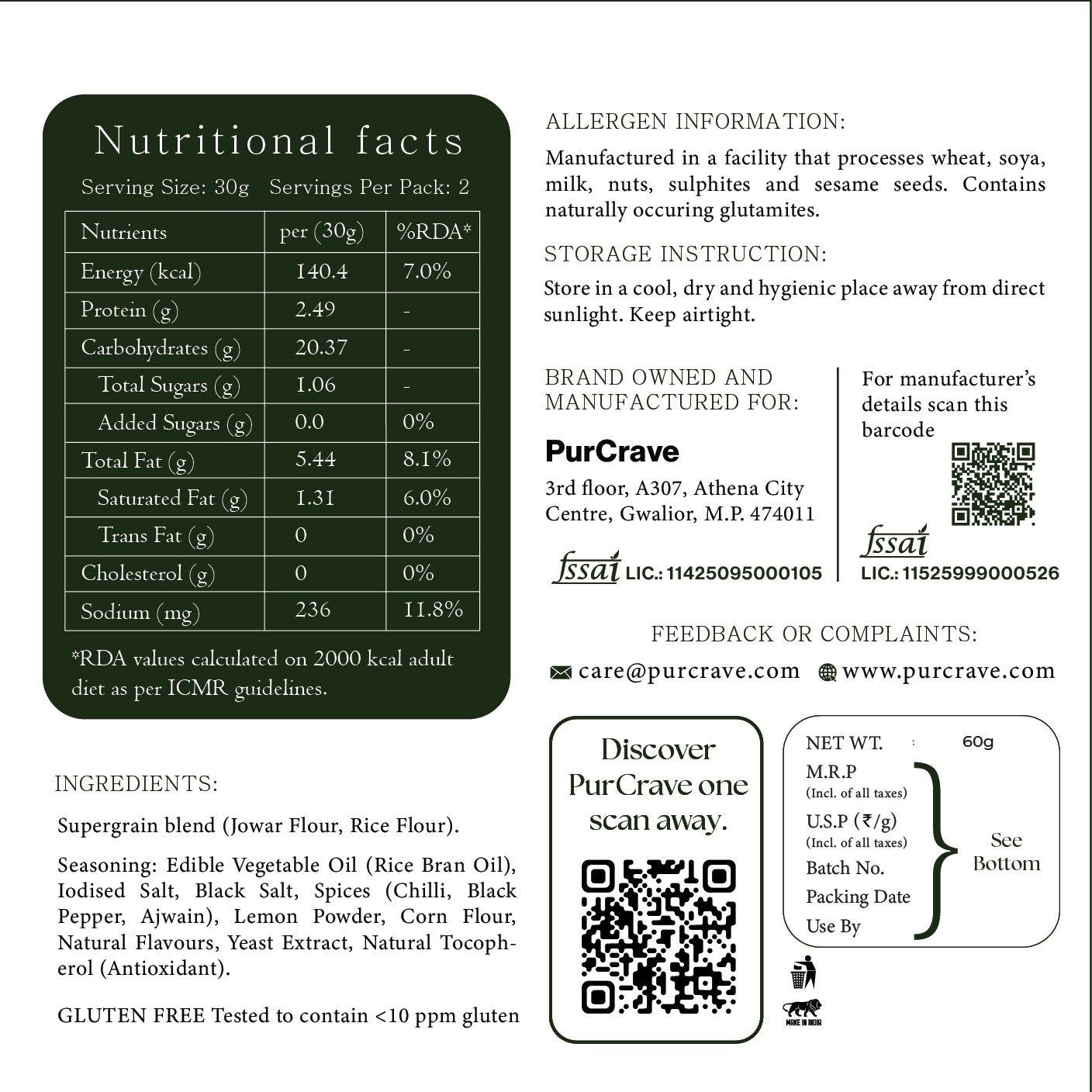SUPERGRAIN BITES - Sea salt & cracked pepper flavour 60g